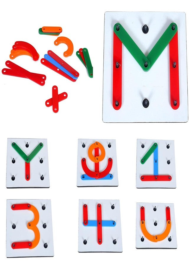 RCW Alphabet & Number Formation Board for Kids | Montessori Early Learning Toy with Colorful Rods | Educational Wooden Board Game for Letter & Number Recognition - Image 5
